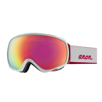 Women's Anon Goggles - Anon Tempest Goggles. White - Pink Square